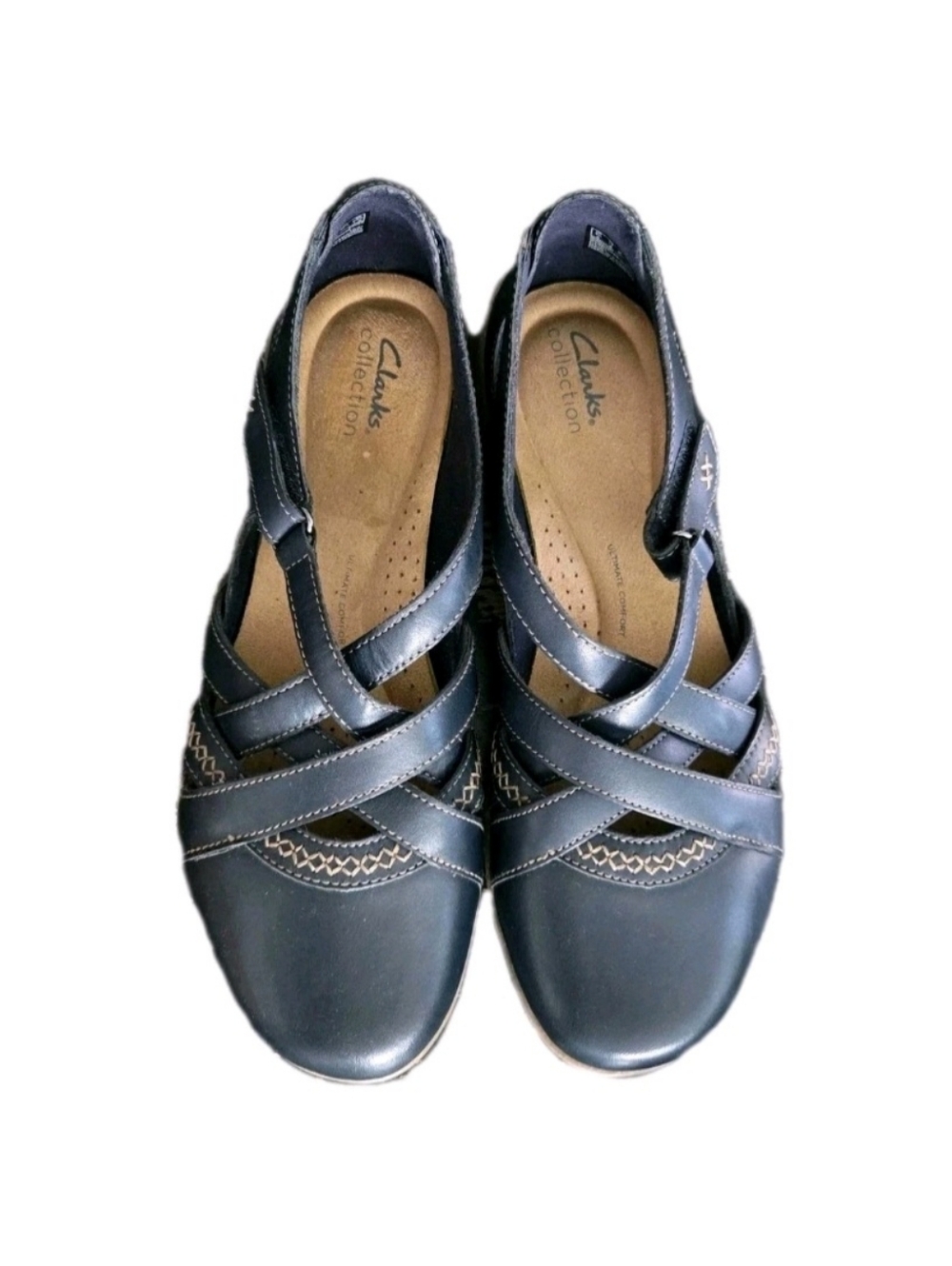 Clarks Blue Roseville Step Mary Jane Flat Women's Size 11M